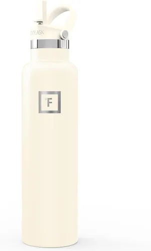 Miniatura 55 de IRON °FLASK Botellas de agua de campamento/senderismo, 3 tapas (estrecha con popote), sin fugas, aisladas al vacío, acero inoxidable de doble pared