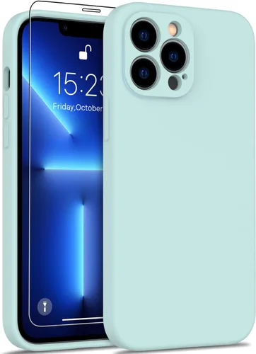 Miniatura 37 de DEENAKIN Funda de silicona compatible con iPhone 12 con protector de pantalla, mejora la protección de la cámara, funda protectora suave y flexible