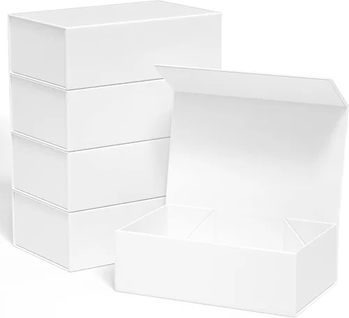 Miniatura 19 de Caja de regalo rosa de 10" x 6" x 3" con tapa de cierre magnético, caja de regalo para regalos, cajas de regalo de dama de honor, caja bonita, caja