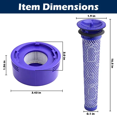 Miniatura 7 de Kit de repuesto Filtros HEPA para motor pre y poste para Dyson V7 V8 SV10 SV11 Absolute Animal Motorhead Aspirador Parte # 965661-01 y 967478-01
