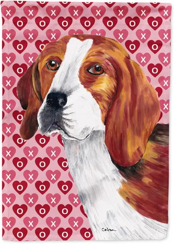 Miniatura 9 de Caroline's Treasures SS4484GF Bandera de jardín con diseño de bulldog inglés y corazones para el Día de San Valentín, bandera decorativa para patio