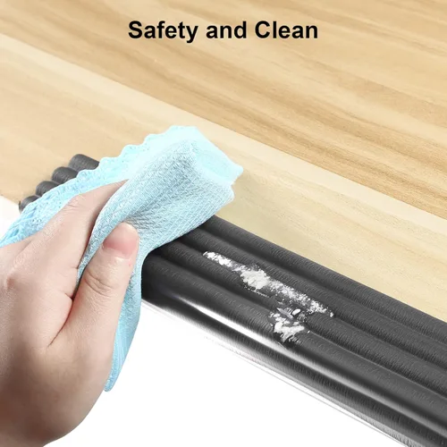 Miniatura 5 de Protector de esquina de borde a prueba de bebé, acolchado de 16.4 pies con adhesivo 3M, acolchado de espuma de goma suave extra ancho, muebles