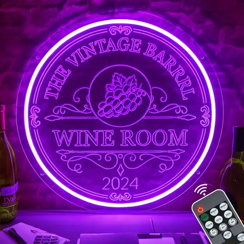 Miniatura 10 de Letrero de neón LED personalizado para bar en casa, letrero de neón para bar personalizado con control remoto de temporización para decoración