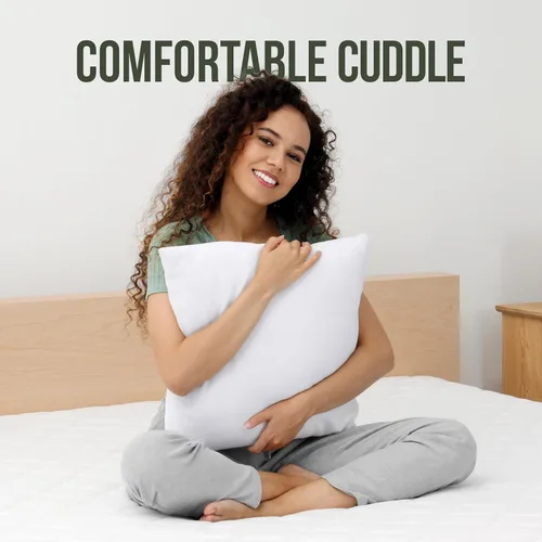 Miniatura 5 de Utopia Bedding Juego de 1 almohada (1 unidad, color blanco) – Almohadas alternativas de plumón de 16 x 16 pulgadas para cama, sofá y sofá, almohada