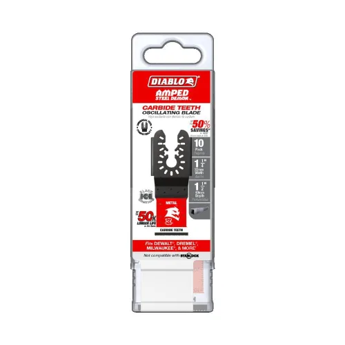 Miniatura 13 de Diablo Amped Steel Demon - Hoja oscilante de carburo de ajuste universal para metal, ancho de corte de 1-1/4 pulgadas, profundidad de corte de 1-1/2