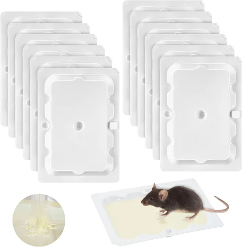 Miniatura 11 de Qualirey Paquete de 12 trampas de pegamento para ratones de 4.6 x 3.2 pulgadas, trampas adhesivas precebadas para ratones, ratas, cucarachas, Negro
