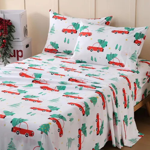 Miniatura 27 de JSD Juego de sábanas de dinosaurio para niños, tamaño individual, 3 piezas, sábanas de microfibra con estampado suave para niños y niñas, bolsillo