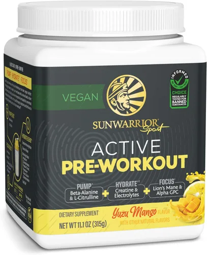Miniatura 8 de Sunwarrior Bebida energética en polvo para antes del entrenamiento Suplemento vegano a base de plantas Bombea, hidrata, enfoque, resistencia