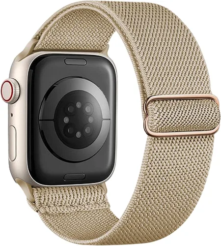 Miniatura 20 de Correa elástica de nailon compatible con Apple Watch Series 11, 10, 9, 8, 7, 1.811 in, 1.772 in, 1.654 in, 1.614 in, Ultra 3, 2, 1.929 in, Series 6