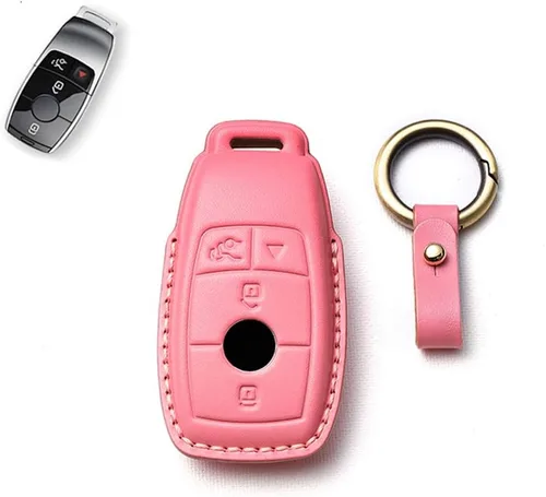 Miniatura 6 de SANRILY Funda de llave inteligente para Mercedes Benz Clase E C, Negro