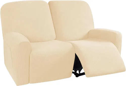 Miniatura 28 de vctops Fundas elásticas resistentes al agua, para sofá reclinable, suaves y lisas, con correa elástica antideslizante, protector de muebles