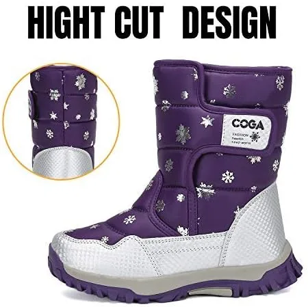 Miniatura 3 de Mishansha - Botas de nieve para niñas, niños niños pequeños niños grandes invierno, cálidas, impermeables, antideslizantes, anti colisión, corte