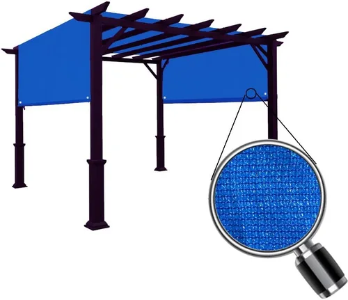 Miniatura 2 de Alion Home Custom Reemplazo de HDPE de protección solar permeable con bolsillos de varilla para pérgola