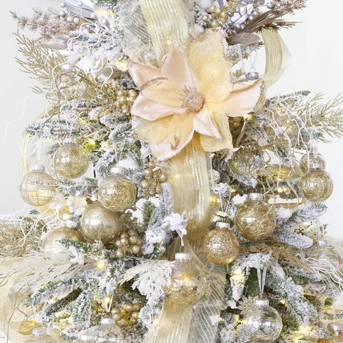 Miniatura 8 de Sea Team - Juego de esferas de árbol de Navidad de plástico transparente irrompible de varios tamaños, esferas decorativas colgantes transparentes