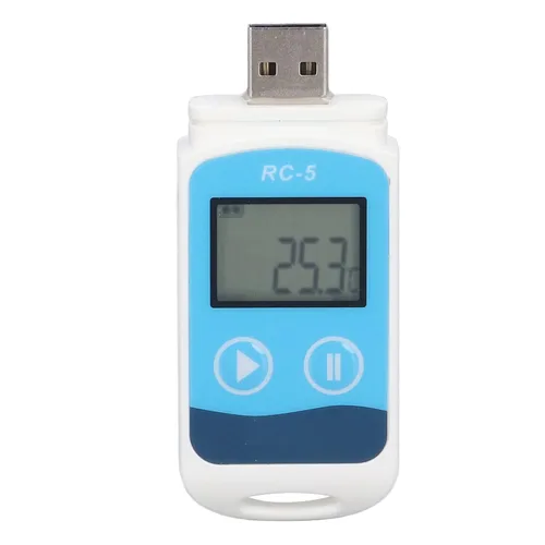 Miniatura 4 de Fydun Registrador de datos de temperatura USB IP67 32000 lecturas registrador de datos de temperatura para cadena de frío para el hogar, estudio