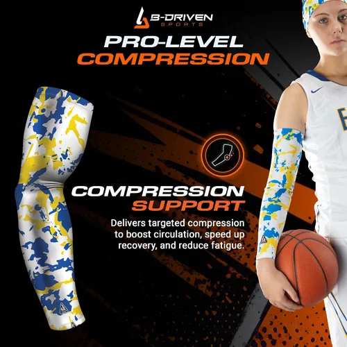 Miniatura 3 de B-Driven Pro-Fit Sports - Manga de compresión deportiva para hombres, mujeres y jóvenes, diseños de camuflaje, ayuda a la circulación y refrigeración