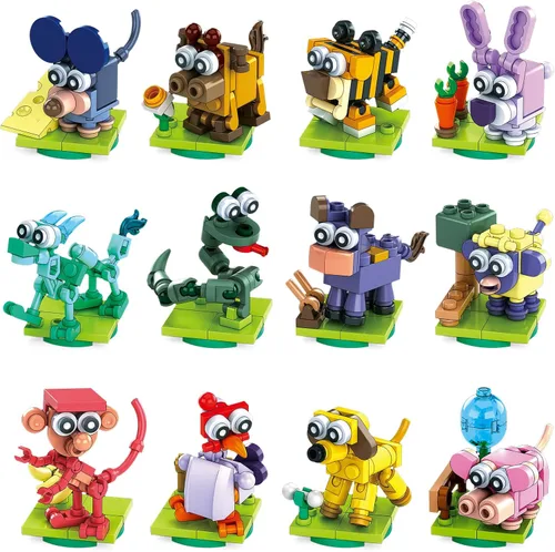Miniatura 9 de DIYDEC Bloques de construcción de flores de Pascua con huevos de Pascua, juguetes de bloques de construcción para recuerdos de fiesta, juguetes