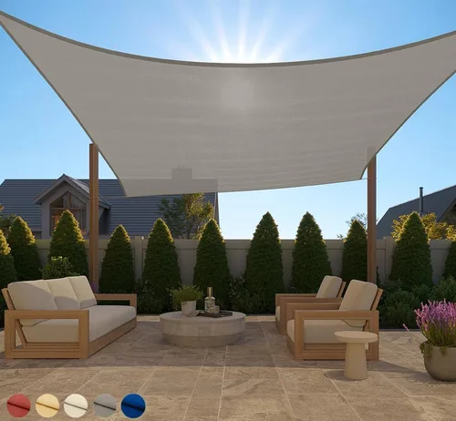 GORILLA GRIP Toldo Solar Resistente, Protección UV Resistente a la Decoloración, Desgarros y Óxido, Parasol Rectangular, Bordes Curvos Bloquean la