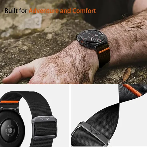 Miniatura 9 de Lamshaw Compatible con correas de reloj Moto Watch 120, 0.787 in, 0.866 in, correas de repuesto de nailon ajustables de liberación rápida Solo Loop