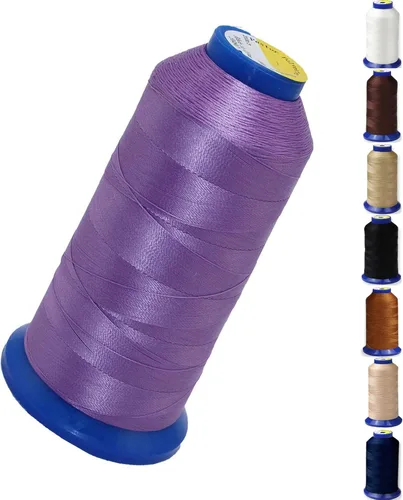 Miniatura 16 de Hilo de nailon adherido para costura, hilo de nailon resistente para cuero, jeans, tapicería y tejer; #69 T70 tamaño 210D/3 1400 yardas