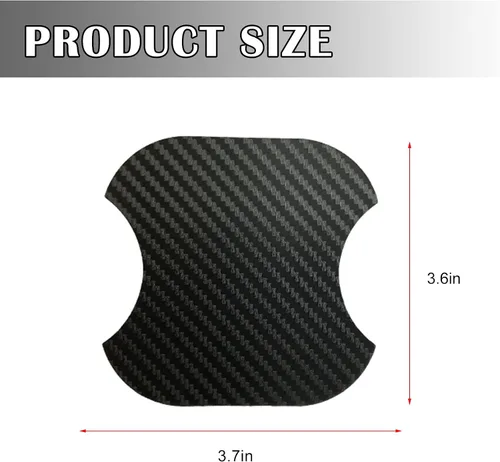 Miniatura 2 de kingsea 4 protectores contra arañazos para manija de puerta de automóvil, textura magnética extraíble de fibra de carbono 3D, textura de fibra