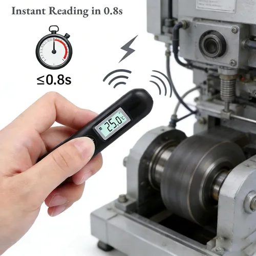 Miniatura 4 de AUNMAS Termómetro infrarrojo digital sin contacto con objetivo, bolígrafo de temperatura de bolsillo con pantalla LCD, medición de temperatura
