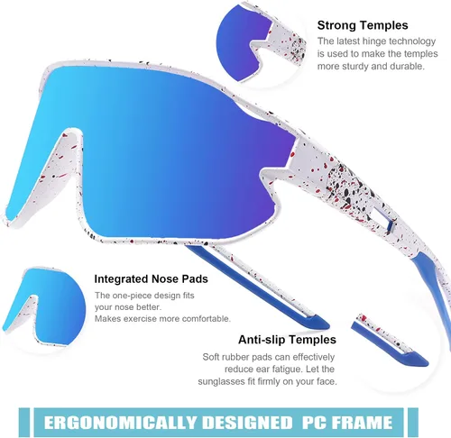 Miniatura 17 de YUNBLL&KO Gafas de sol para niños, gafas de sol de béisbol para jóvenes, TR90, marco ligero, UV400, gafas de sol deportivas para ciclismo para niñas