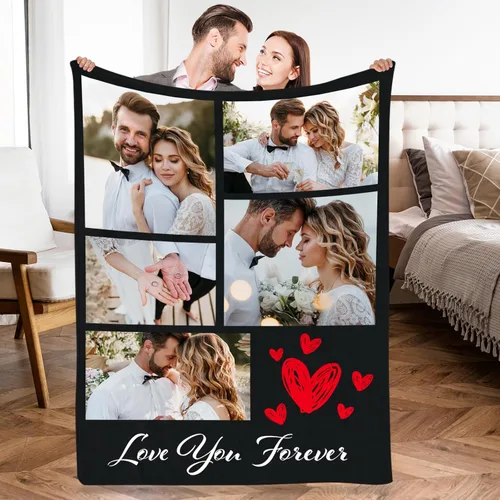 Miniatura 27 de Manta personalizada con texto fotográfico, manta personalizada con imágenes para adultos, manta personalizada con mis propias fotos, manta 1 foto-1