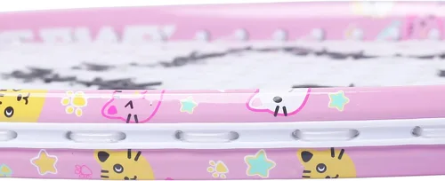 Miniatura 4 de AMA SPORT Raqueta de tenis para niños pequeños, kit de iniciación de raqueta de tenis de 17 a 25 pulgadas para niñas y niños con bolsa de nailon Rosa