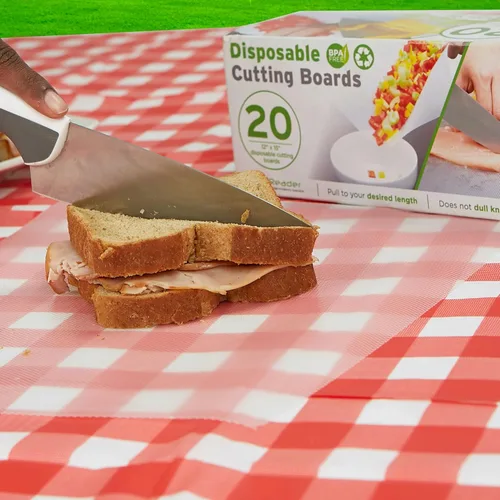 Miniatura 4 de Mind Reader E-Z Board Tabla de Cortar de Plástico Desechable, Flexible, 20 pies cuadrados, Camping, 13.78"L x 3.35"A x 3.74"H, Paquete de 2