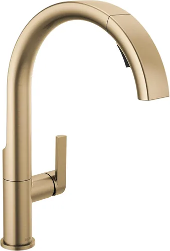 Miniatura 8 de Delta Keele - Grifo de cocina negro mate con rociador extraíble, moderno grifo de fregadero de cocina de un solo agujero, mango único, negro mate