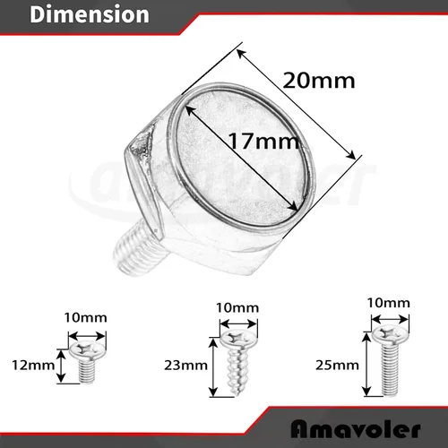 Miniatura 2 de Kit de fijación de tornillos para matrícula, 4 tornillos personalizados con cubiertas para sujetar placas o marcos de automóviles y motocicletas