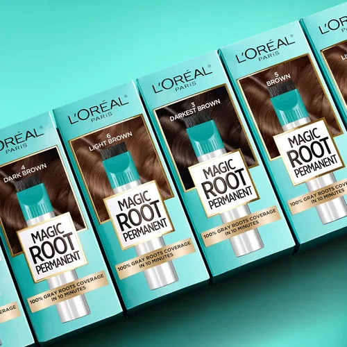Miniatura 5 de L'Oréal Paris Magic Root - Tinte permanente para el cabello, kit de tinte de cabello de 10 minutos para rescatar raíces con cobertura de cabello 6