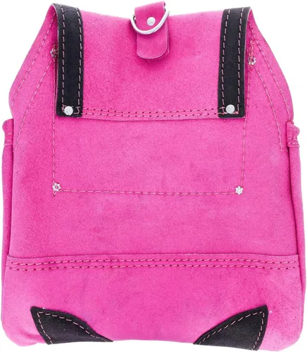 Miniatura 2 de Bolsa de herramientas de cuero de gamuza de 10 bolsillos Bolsa de herramientas de taladro de martillo Rosa