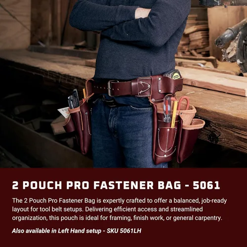 Miniatura 2 de Occidental Leather 2 Pouch Pro Fastener - Bolsa de 9 bolsillos y portaherramientas - Fabricada en EE. UU