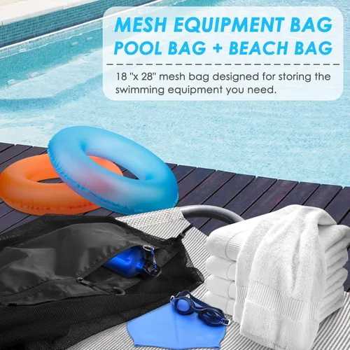 Miniatura 3 de BROTOU Bolsa de malla deportiva, bolsas de equipo deportivo, mochila con cordón resistente, bolsa de pelotas deportivas para playa, viajes