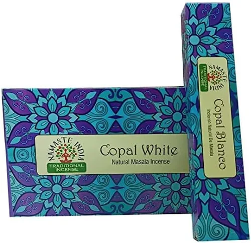 Miniatura 2 de Namaste India Copal White Agarbatti - Varillas de incienso (12 cajas de 15 GM cada una de 6.35 oz)