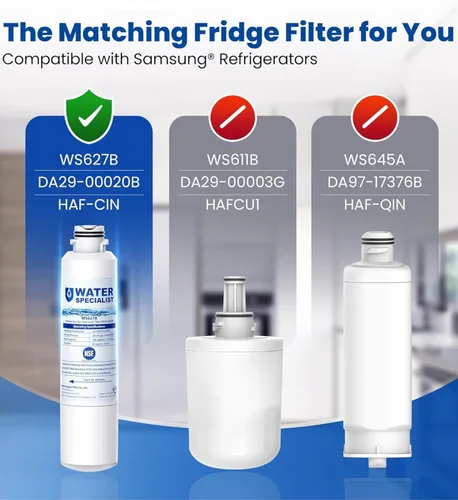 Miniatura 3 de Waterspecialist DA29-00020B Repuesto para Filtro de agua Samsung DA29-00020B, HAF-CIN/EXP, DA29-00020B-1, HDX FMS-2, RS25J500DSR, RF28HMEDBSR