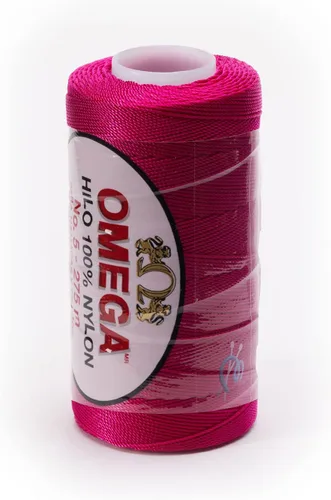 Miniatura 10 de Nylon NO.5 by Omega - Cuerda fuerte 100% nailon para ganchillo fino y manualidades - Color: 04 amarillo claro