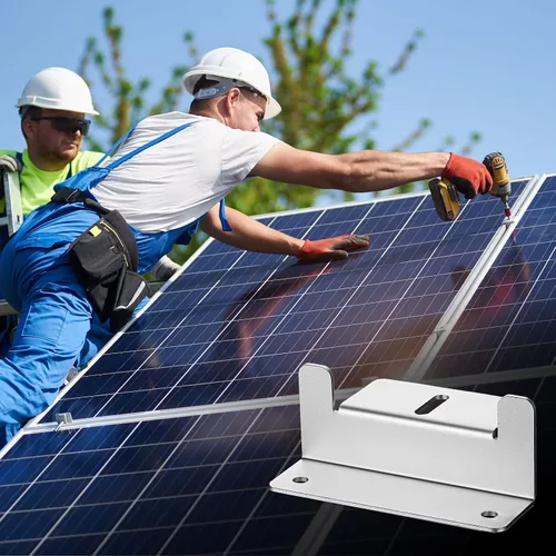 Miniatura 6 de Konohan Juego de 10 soportes de montaje para panel solar, soporte Z de aluminio, kit de soportes de montaje de panel solar con tuercas y pernos