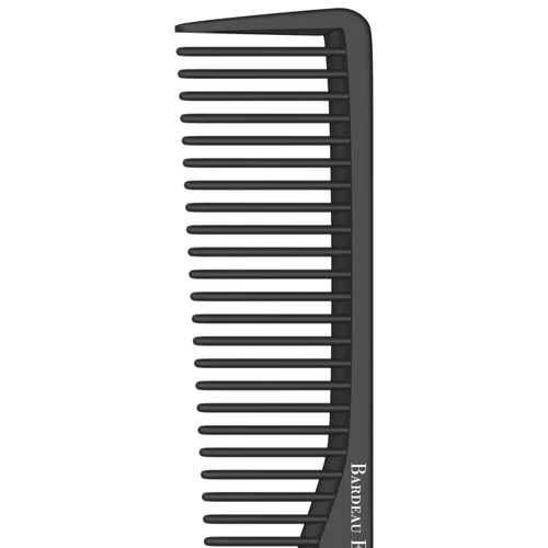 Miniatura 8 de Peine profesional de fibra de carbono negra de 7 pulgadas, antiestática, química y resistente al calor para todo tipo de cabello, peine de dientes