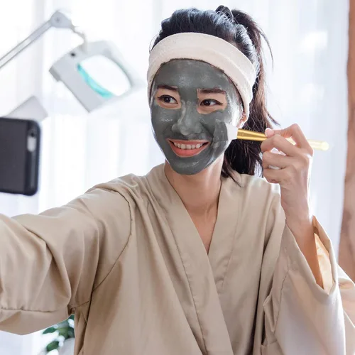 Miniatura 7 de Patelai 20 cepillos de silicona para máscara facial con caja de almacenamiento, silicona epoxi facial barro cosmético aplicador de máscara