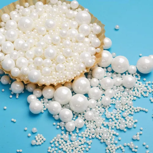 Miniatura 19 de Sentovac Green Pearls - Mezcla de chispas Gránulos comestibles para pasteles, 1 botella de 4.23 onzas / 4.23 oz para bodas, fiestas, hornear