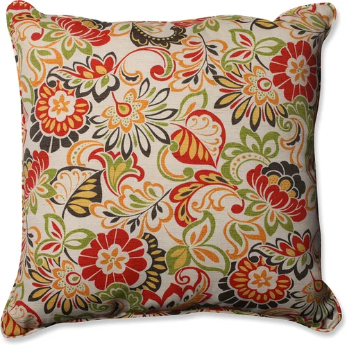 Miniatura 8 de Pillow Perfect - Cojines decorativos florales brillantes para interiores/exteriores, 2 unidades, lumbar - 11.5 x 18.5 pulgadas, verde/rojo Zoe