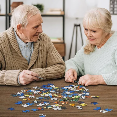 Miniatura 6 de Rompecabezas para adultos de 1000 piezas para adultos, rompecabezas de 1000 piezas, rompecabezas de 1000 piezas, casa de madera acogedora alpina