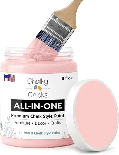 Miniatura 46 de Chalky Chicks - Pintura mate a la tiza, no requiere lijado, 4 onzas líquidas, color gris oscuro (Gun Metal Gray), para muebles, pintura sin Gris