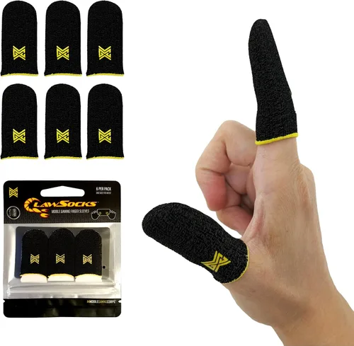 Paquete de 6 fundas para dedos para juegos de teléfono móvil Gaming Corps ClawSocks - Carbono