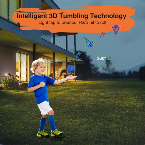 Miniatura 3 de LEMATRIX Juguete de Pelota Rebotadora Voladora 2025, Juguete Rebotador Interactivo para Exteriores Controlado a Mano con Giro 3D, Juguetes Azul