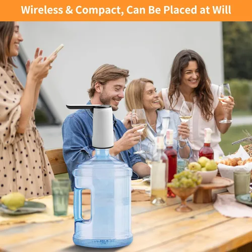 Miniatura 5 de Bomba de agua para botellas de 5 galones, carga USB, bomba de agua potable automática, dispensador de agua eléctrico portátil/interruptor