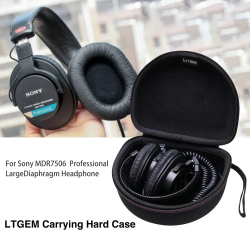 Miniatura 7 de LTGEM - Funda compatible con auriculares Sony MDR7506 Professional de diafragma grande, color negro (solo funda)